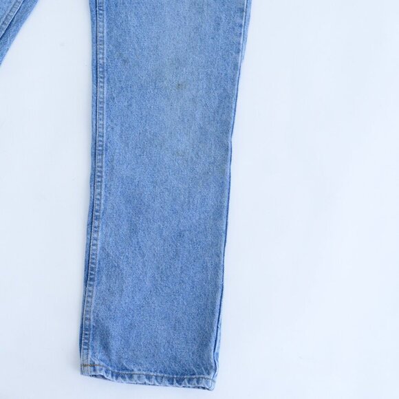 Vintage 90s Levi's 619 Straight Leg Light Stone Wash Blue Denim Jeans - Size 33 - Picture 6 of 16